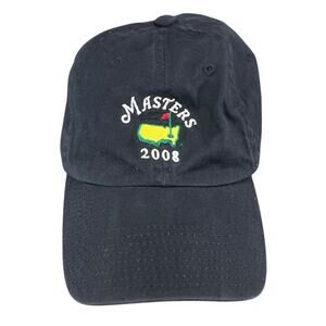 Masters Golf Tournament 2008 black adjustable baseball cap vintage one size